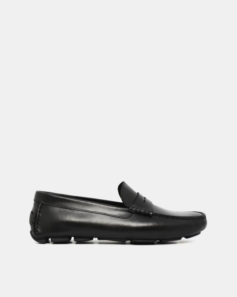 Barcelona Penny Strap - Black Calf
