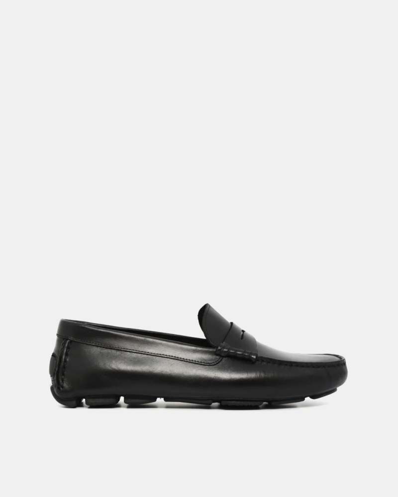 Black Leather Driving Shoes