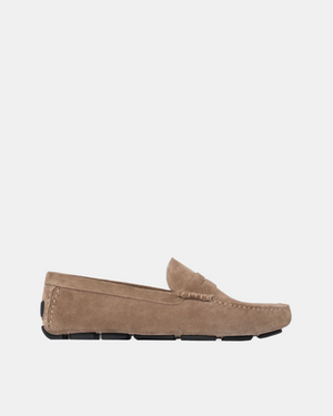 Stone Suede Driving Shoes