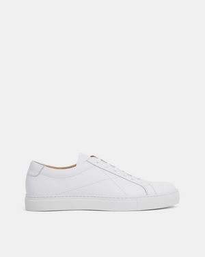 White Leather Low Top Dress Sneaker